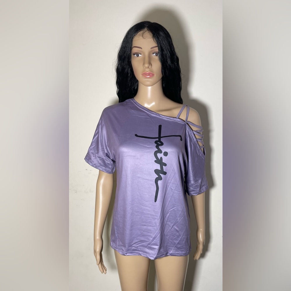 Sz M women’s graphic t shirt summer tops grey short sleeve light weight - Picture 2 of 9